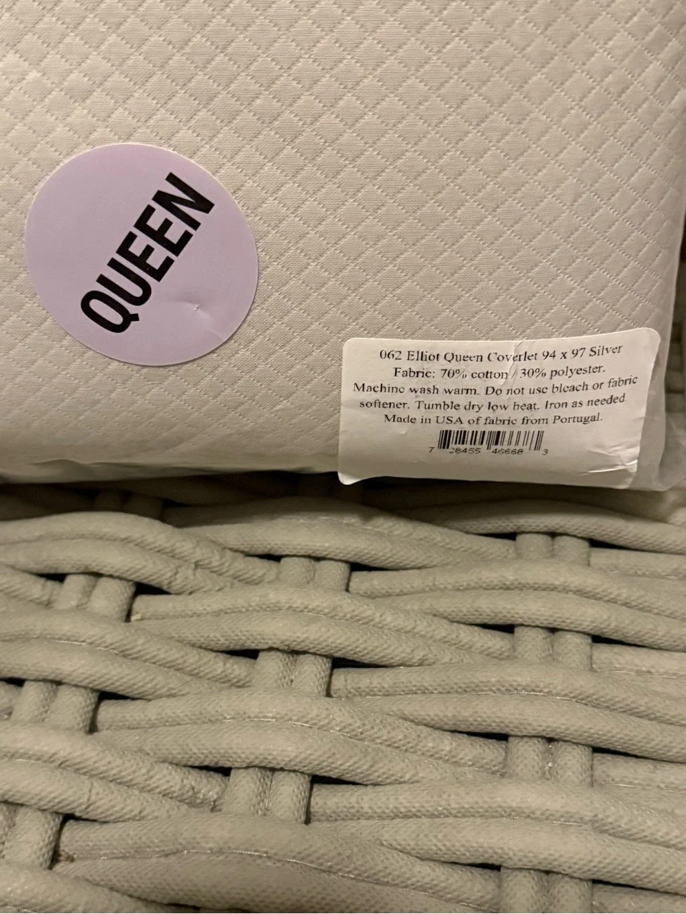 Matouk Elliot Queen Coverlet New